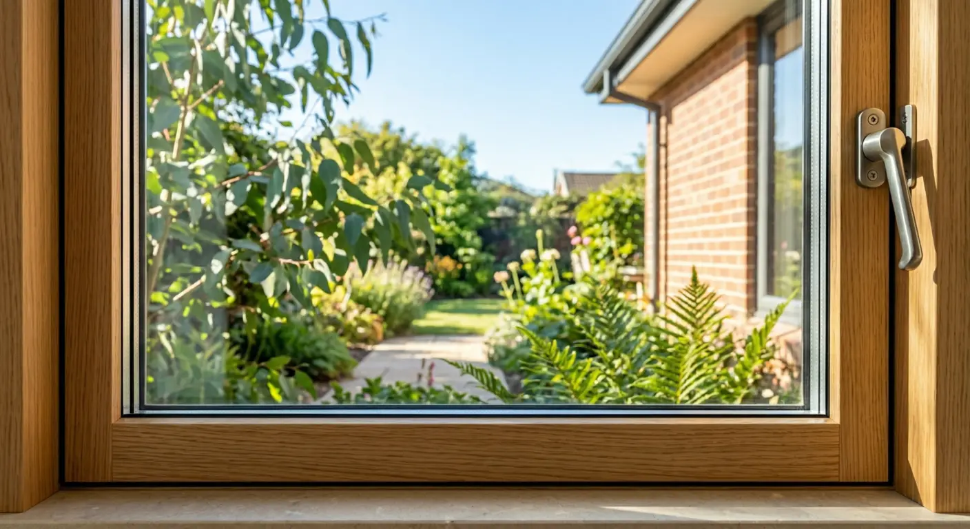 Crystal clear double-glazed window with zero condensation after King retrofit